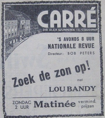 lou bandy zoek de zon op advertisement theater carre